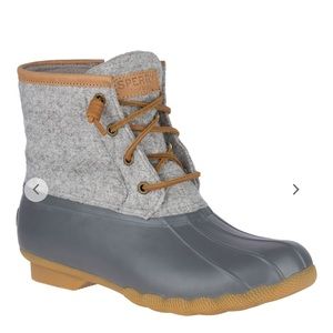 Grey Sperry Duck Boots